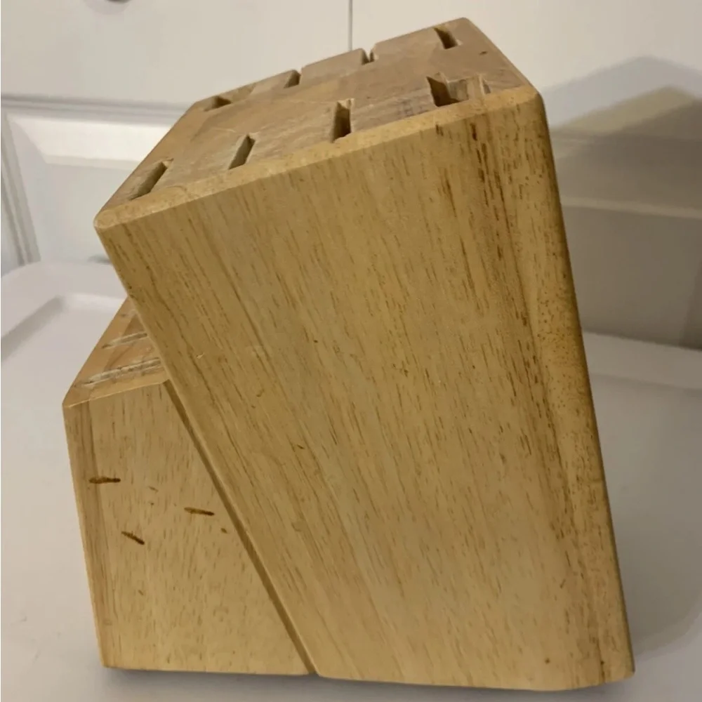 Sabatier 14 slot oak cutlery Wooden Knife Block‎
